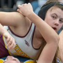 Luxemburg-Casco's Evelyn Lange pinned Alyson Sears of Chilton-Hilbert at 0:53 in the quarterfinal round of the 132- pound division at the WIAA Division 2 Sectionals in Oconto Falls Saturday.